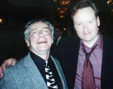 Pete Leinonen with Conan O'Brien